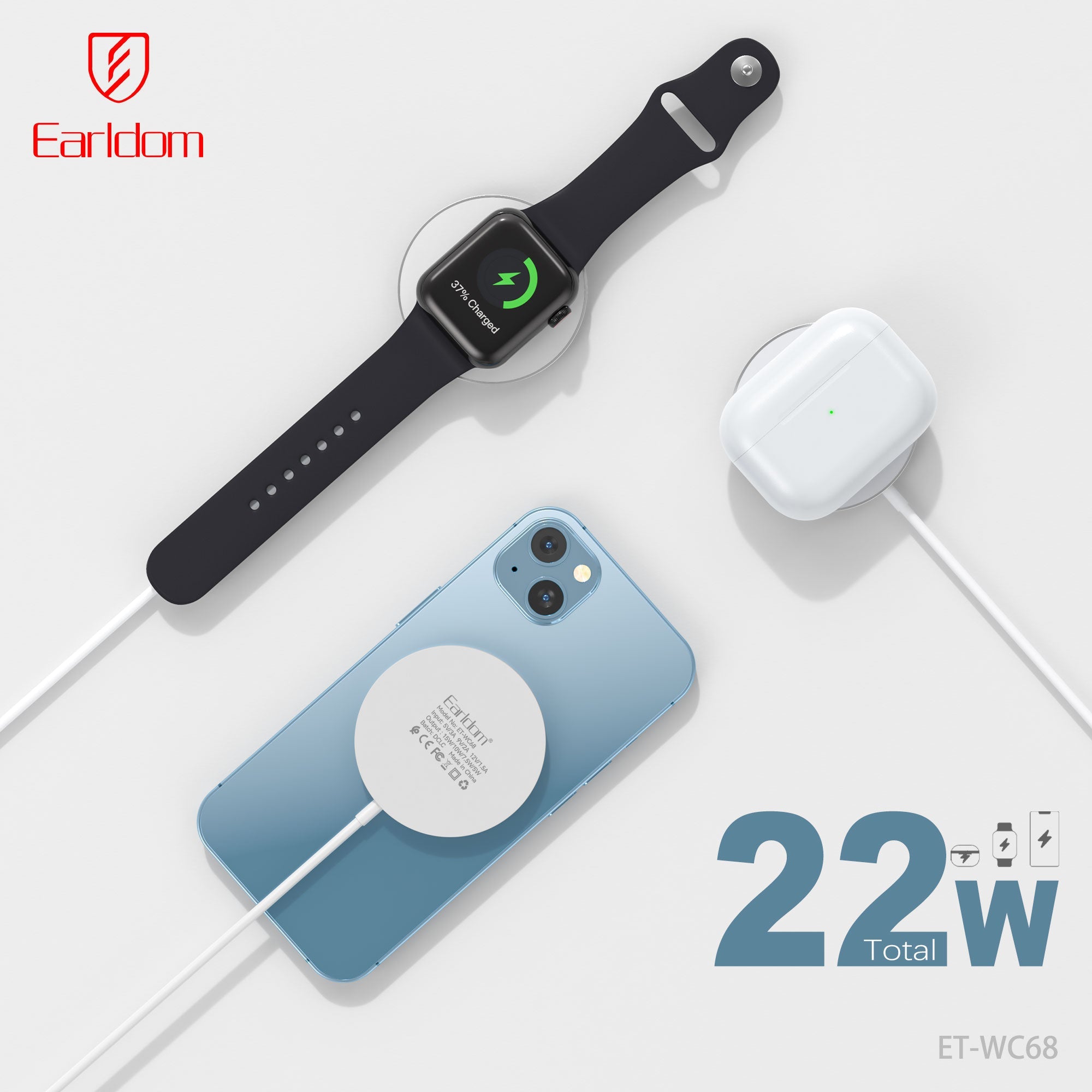 ET-WC68 3in 1 wireless charger ET-WC68 3in 1 wireless charger